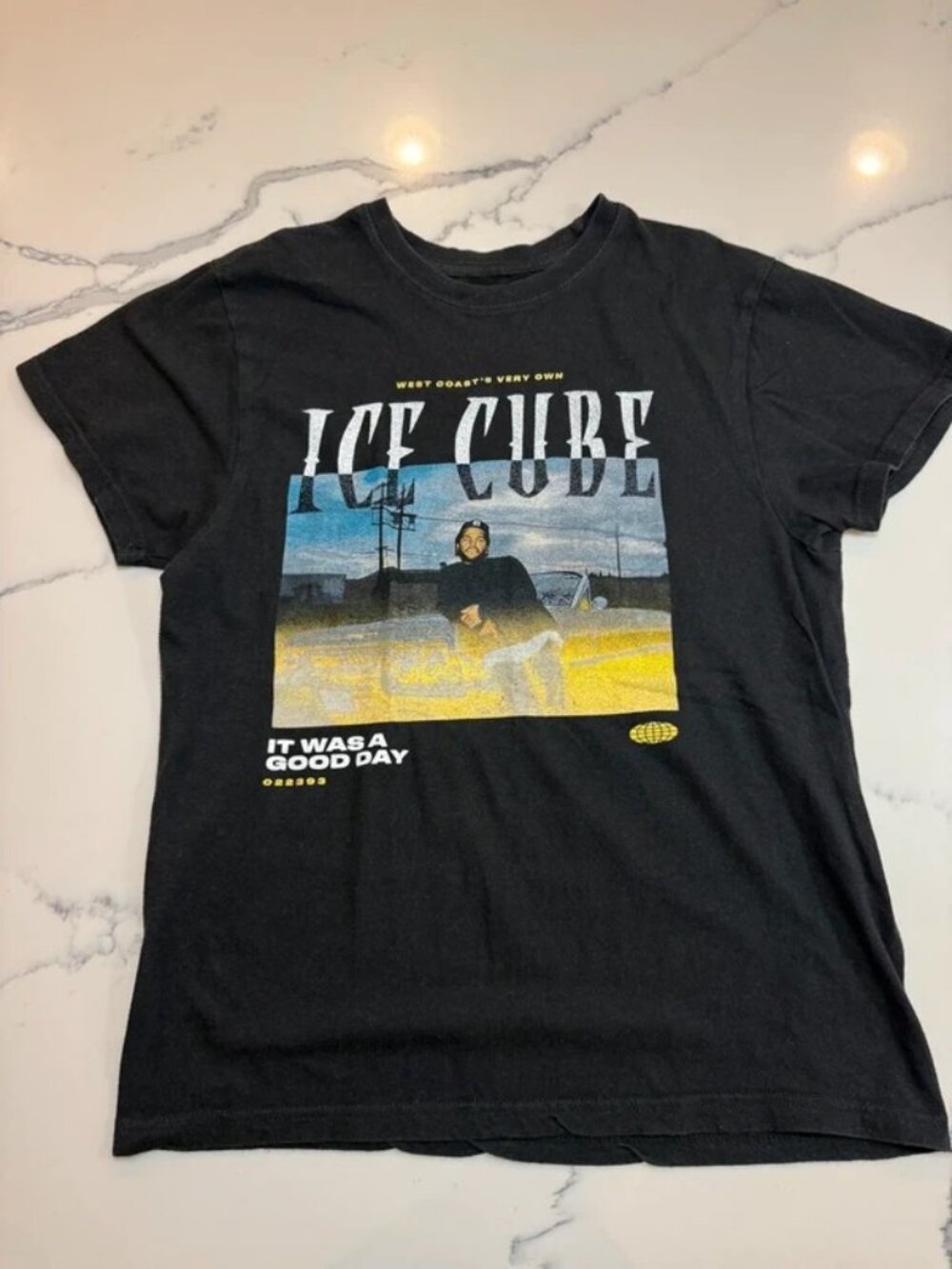 Ice Cube Black Graphic T-Shirt It Was a Good Day Mens S